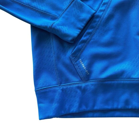 Nike Therma Fit Active Hoodie Pullover Sweatshirt Football Logo Blue Gray XL - Picture 5 of 11